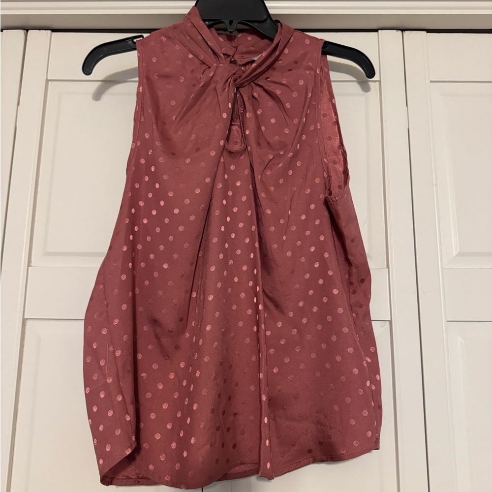 Nordstrom Rack - Status Mauve Polka Dot Blouse